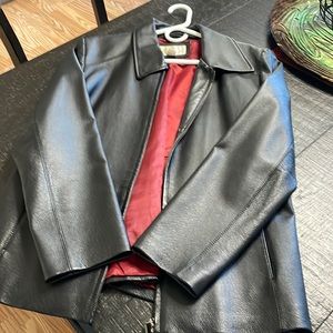 Black/Red Leather Jacket Size Lg